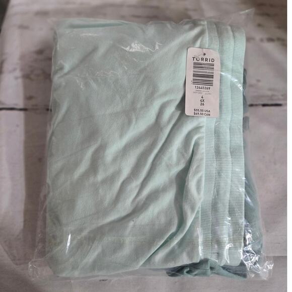 NWT Torrid Mint Green Ombre French Terry Stretch Jogger Pant Plus Size: 4X (26) - Picture 3 of 3